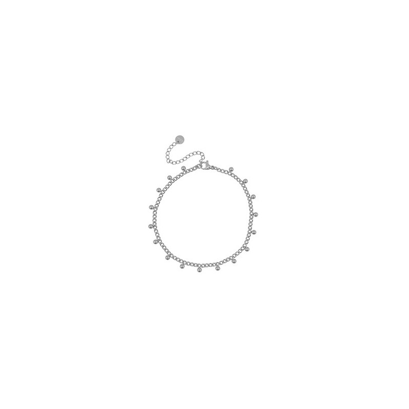 Bracelet acier inoxydable boule Argenté