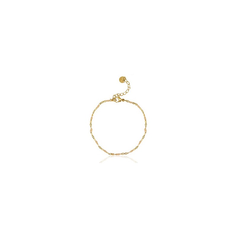 Bracelet acier inoxydable Beige latte-doré