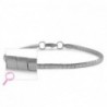 Bracelet acier inoxydable Argenté