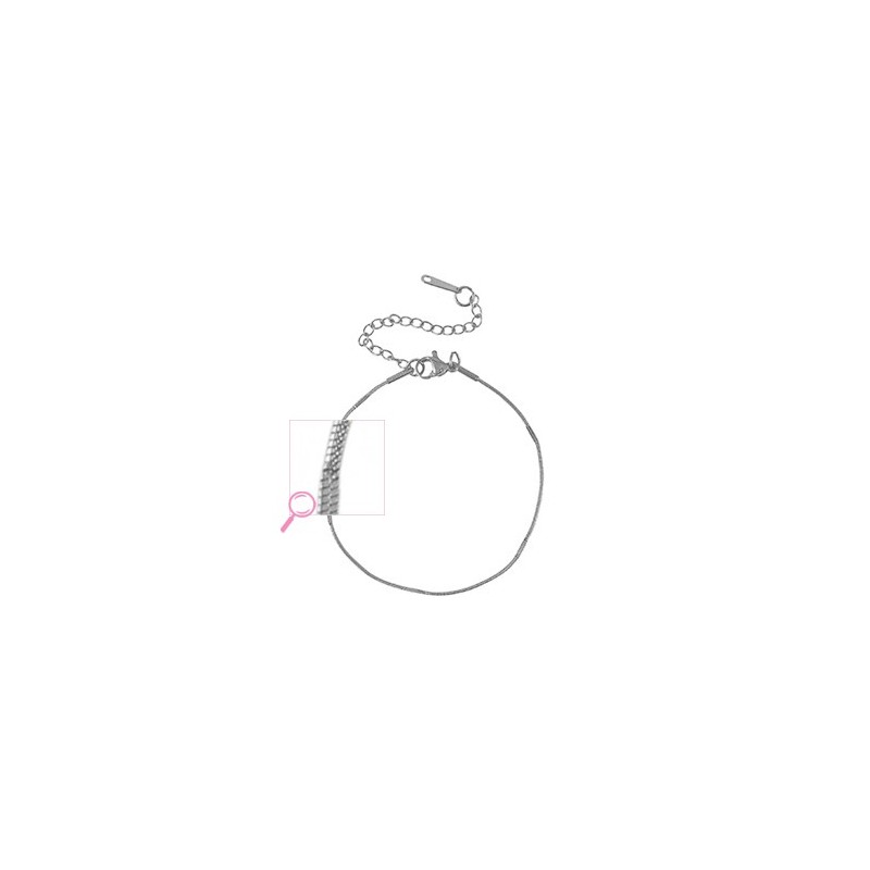 Bracelet acier inoxydable Argenté