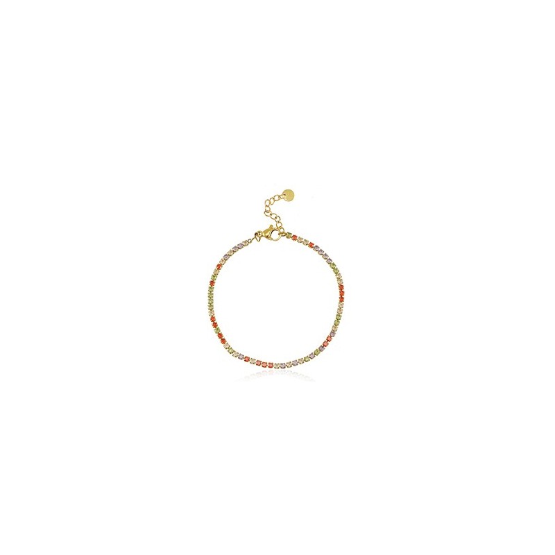 Bracelet acier inoxydable Doré-multicolore