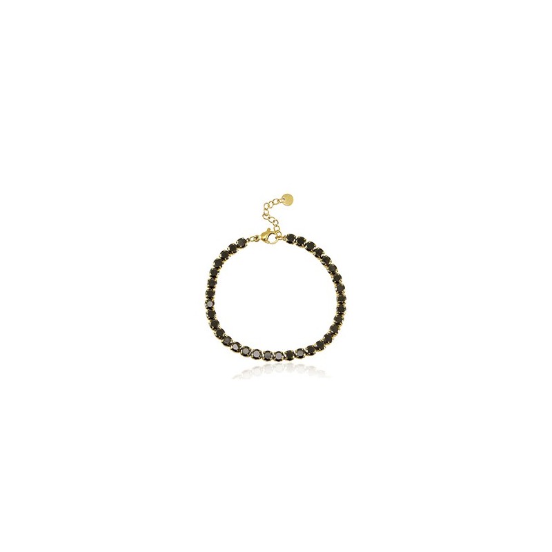 Bracelet acier inoxydable Doré-noir