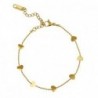 Bracelet acier inoxydable coeurs Doré