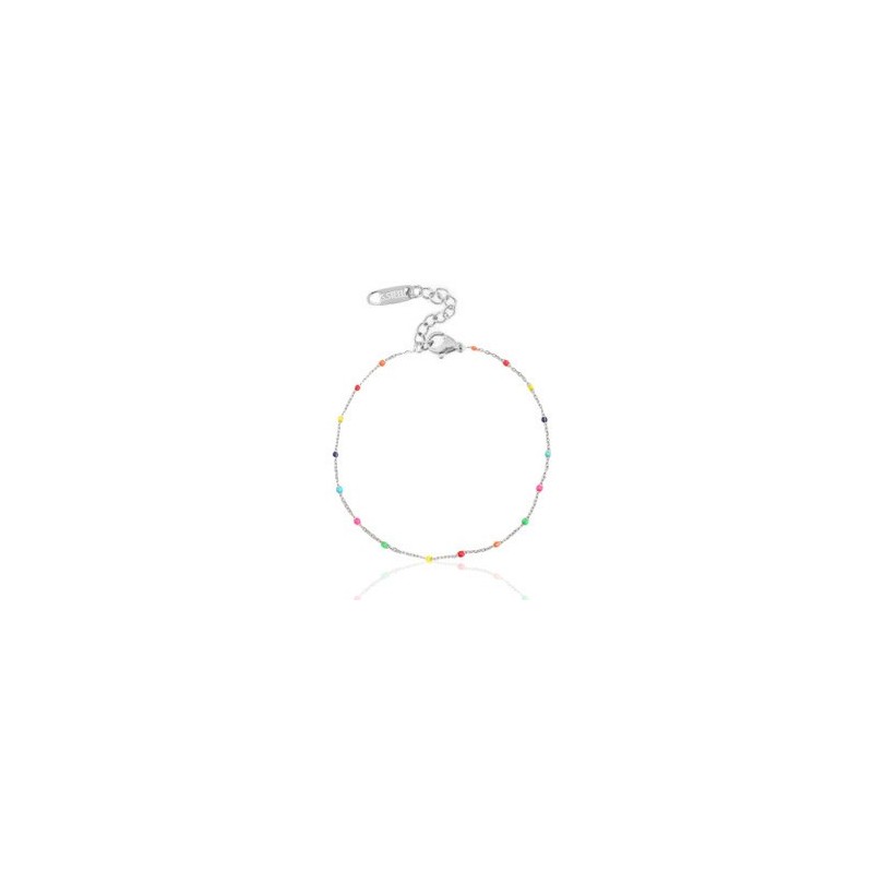Bracelet acier inoxydable arc-en-ciel Argenté
