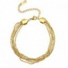 Bracelet acier inoxydable multiple rangs Doré