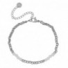 Bracelet acier inoxydable Argenté-Blanc