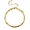Bracelet acier inoxydable chaîne maille serpentine Doré