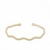 Bracelet acier inoxydable jonc vague Doré
