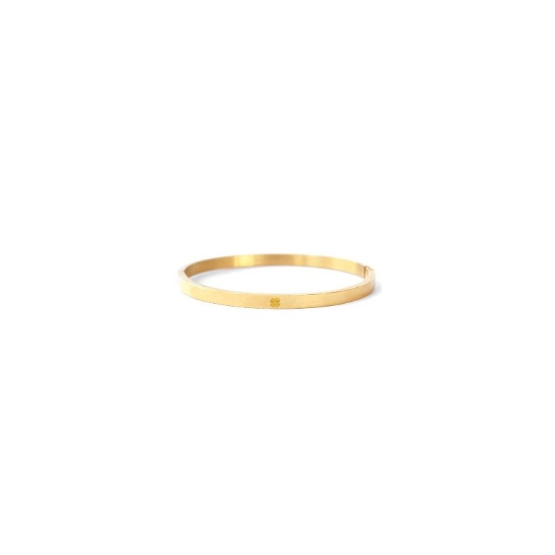 Bracelet acier inoxydable avec trèfle Doré