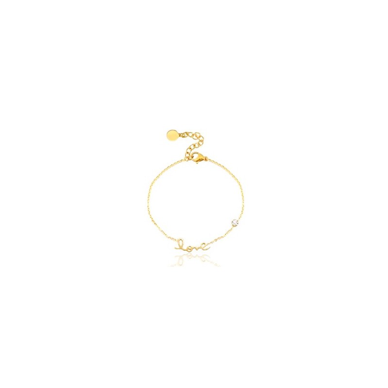 Bracelet acier inoxydable LOVE Doré