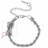 Bracelet acier inoxydable torsadé Argenté