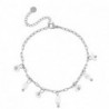 Bracelet acier inoxydable perles Argenté-blanc nacré