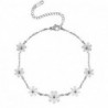 Bracelet acier inoxydable fleurs Argenté