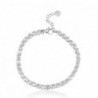 Bracelet acier inoxydable Argenté-cristal
