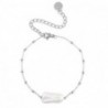 Bracelet acier inoxydable perles Argenté