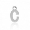 Breloques en acier Inox alphabet lettre C Argenté - Leyabijoux.com