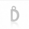 Breloques en acier Inox alphabet lettre D Argenté - Leyabijoux.com
