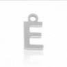 Breloques en acier Inox alphabet lettre E Argenté - Leyabijoux.com