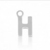 Breloques en acier Inox alphabet lettre H Argenté - Leyabijoux.com