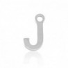 Breloques en acier Inox alphabet lettre J Argenté - Leyabijoux.com