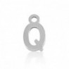 Breloques en acier Inox alphabet lettre Q Argenté - Leyabijoux.com