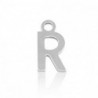 Breloques en acier Inox alphabet lettre R Argenté - Leyabijoux.com
