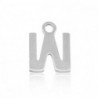Breloques en acier Inox alphabet lettre W Argenté - Leyabijoux.com