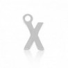 Breloques en acier Inox alphabet lettre X Argenté - Leyabijoux.com