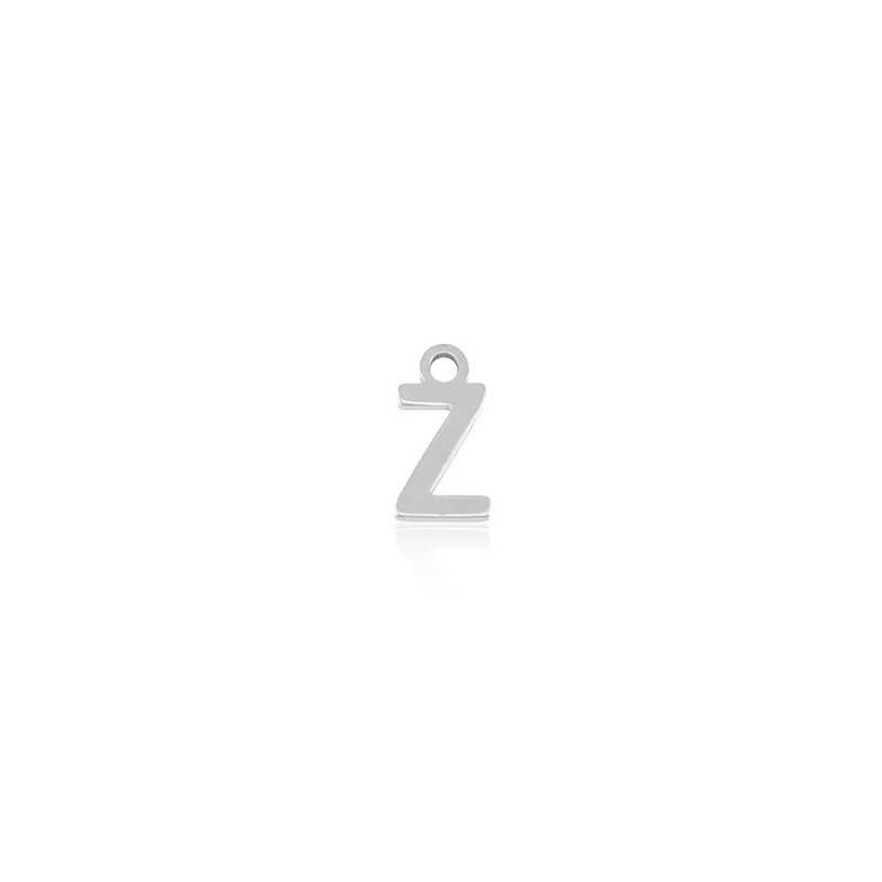 Breloques en acier Inox alphabet lettre Z Argenté - Leyabijoux.com