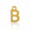 Breloques en acier Inox alphabet lettre B Doré acier inoxydable - Leyabijoux.com