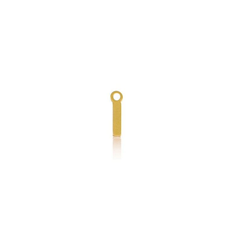 Breloques en acier Inox alphabet lettre I Doré acier inoxydable - Leyabijoux.com