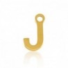 Breloques en acier Inox alphabet lettre J Doré acier inoxydable - Leyabijoux.com