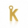 Breloques en acier Inox alphabet lettre K Doré acier inoxydable - Leyabijoux.com