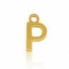Breloques en acier Inox alphabet lettre P Doré acier inoxydable - Leyabijoux.com