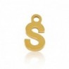 Breloques en acier Inox alphabet lettre S Doré acier inoxydable - Leyabijoux.com