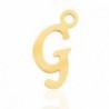 Breloques alphabet lettre G calligraphie Doré acier inoxydable - Leyabijoux.com