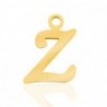 Breloques alphabet lettre Z calligraphie Doré acier inoxydable - Leyabijoux.com