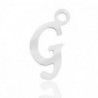 Breloques alphabet lettre G calligraphie Argenté acier inoxydable - Leyabijoux.com