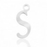 Breloques alphabet lettre S calligraphie Argenté acier inoxydable - Leyabijoux.com