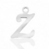 Breloques alphabet lettre Z calligraphie Argenté acier inoxydable - Leyabijoux.com