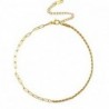 Chaines de cheville acier inoxydable torsadé & droit Doré