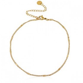 Chaines de cheville acier inoxydable jaseron maillons Doré