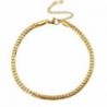 Chaines de cheville acier inoxydable chaîne maille serpentine Doré
