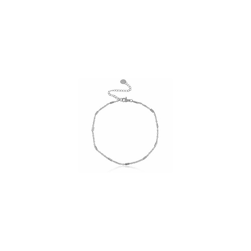 Chaines de cheville acier inoxydable jaseron maillons Argenté