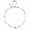 Chaines de cheville acier inoxydable jaseron maillons Argenté