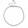 Chaines de cheville acier inoxydable jaseron maillons Argenté