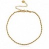 Chaines de cheville acier inoxydable jaseron maillons Doré