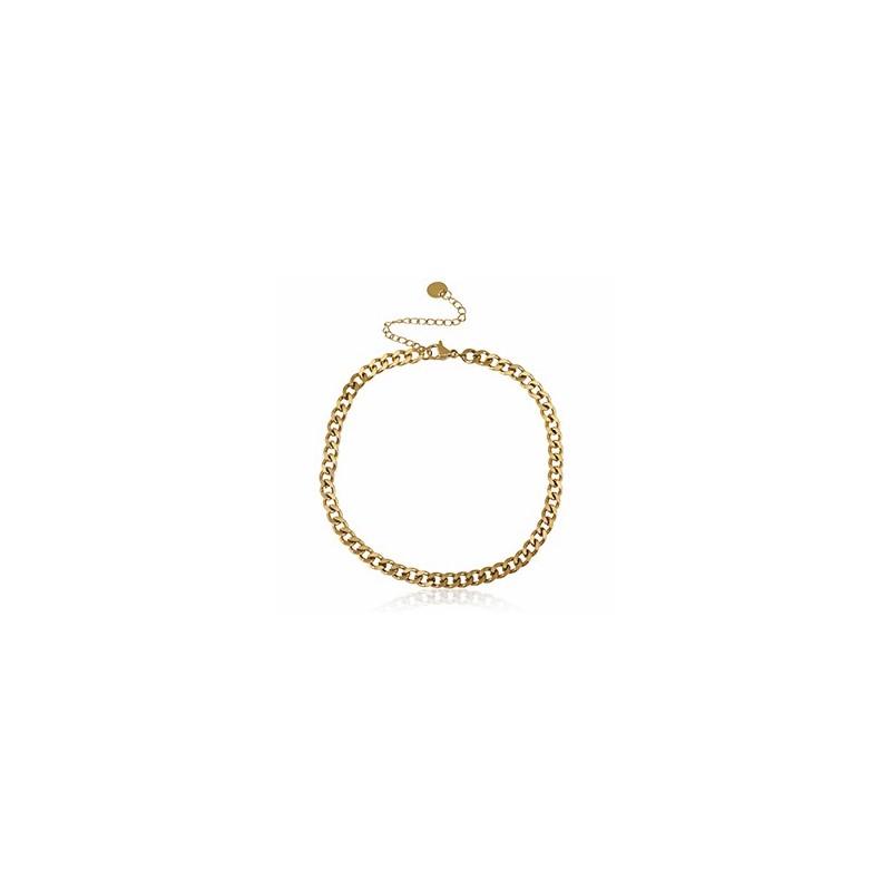Chaines de cheville acier inoxydable jaseron maillons Doré
