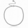 Chaines de cheville acier inoxydable jaseron maillons Argenté