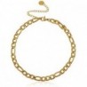 Chaines de cheville acier inoxydable jaseron maillons Doré